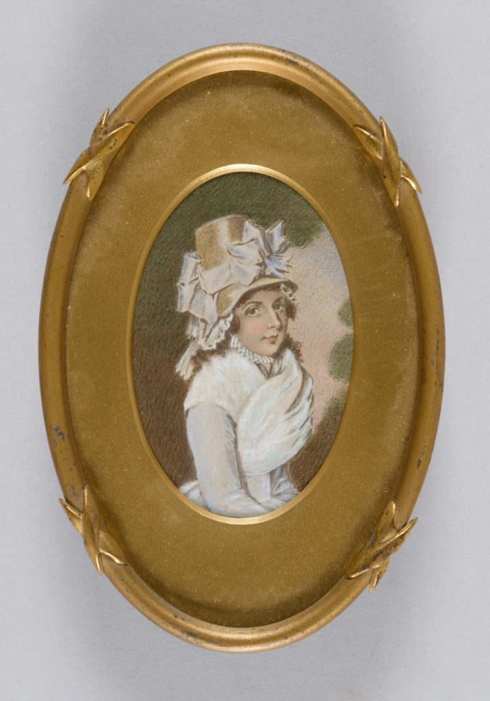 Portrait miniature of Elizabeth Marsden in her wedding dress